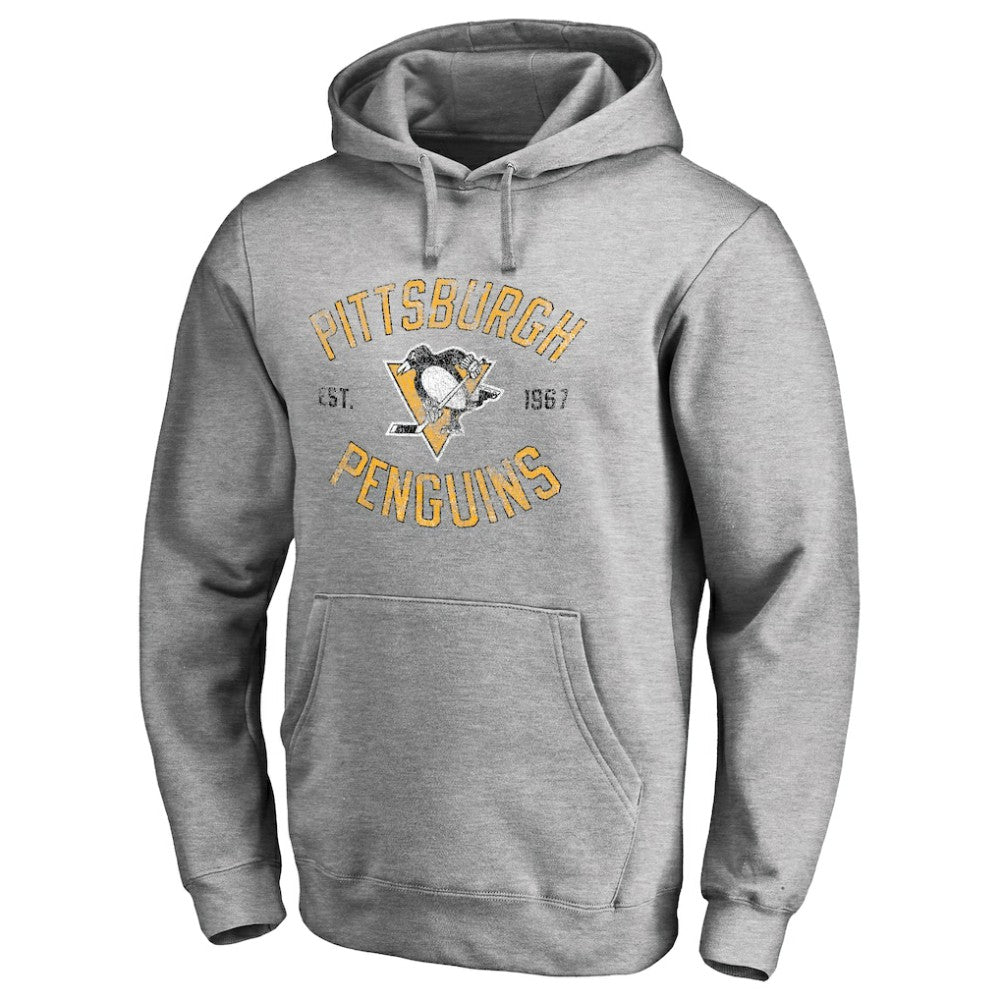 Pittsburgh Penguins Heritage Pullover Hoodie - Ash - NHL 2376424