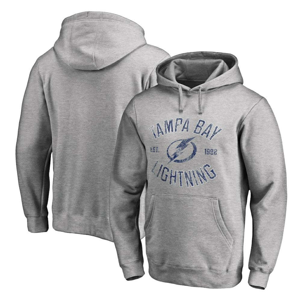 Tampa Bay Lightning Heritage Pullover Hoodie - Ash - NHL 2376428