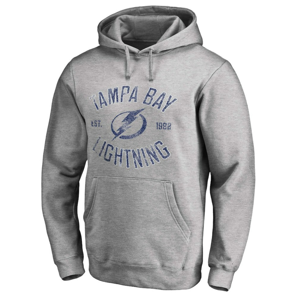 Tampa Bay Lightning Heritage Pullover Hoodie - Ash - NHL 2376428