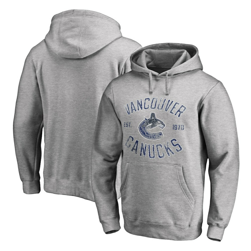 Vancouver Canucks Heritage Pullover Hoodie - Ash - NHL 2376430