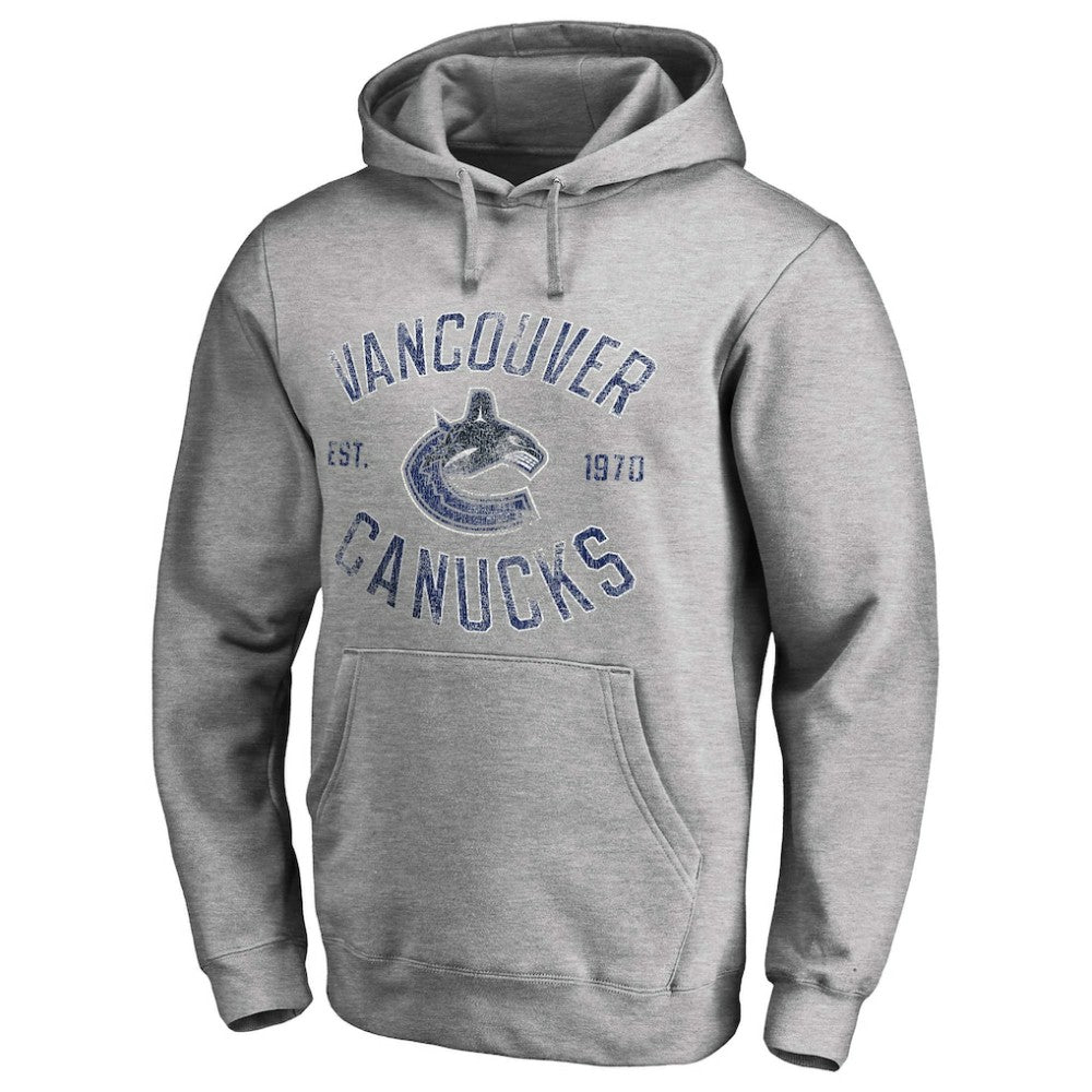 Vancouver Canucks Heritage Pullover Hoodie - Ash - NHL 2376430
