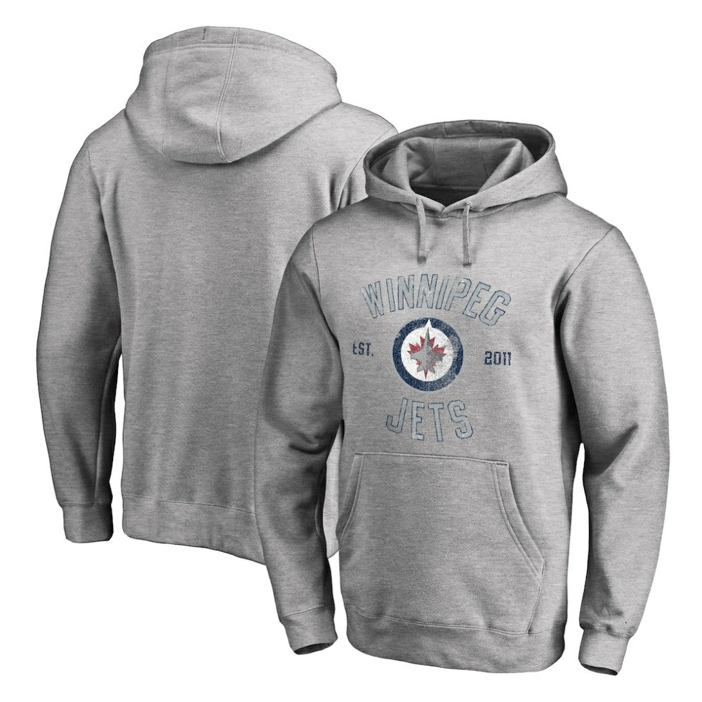 Winnipeg Jets Heritage Pullover Hoodie - Ash - NHL 2376432