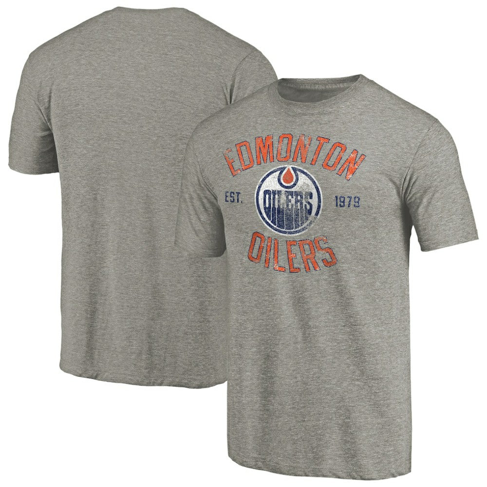 Edmonton Oilers Heritage Tri-Blend T-Shirt - Ash - NHL 2376469