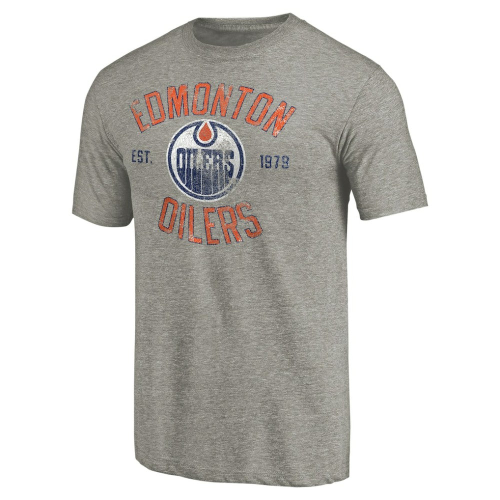 Edmonton Oilers Heritage Tri-Blend T-Shirt - Ash - NHL 2376469