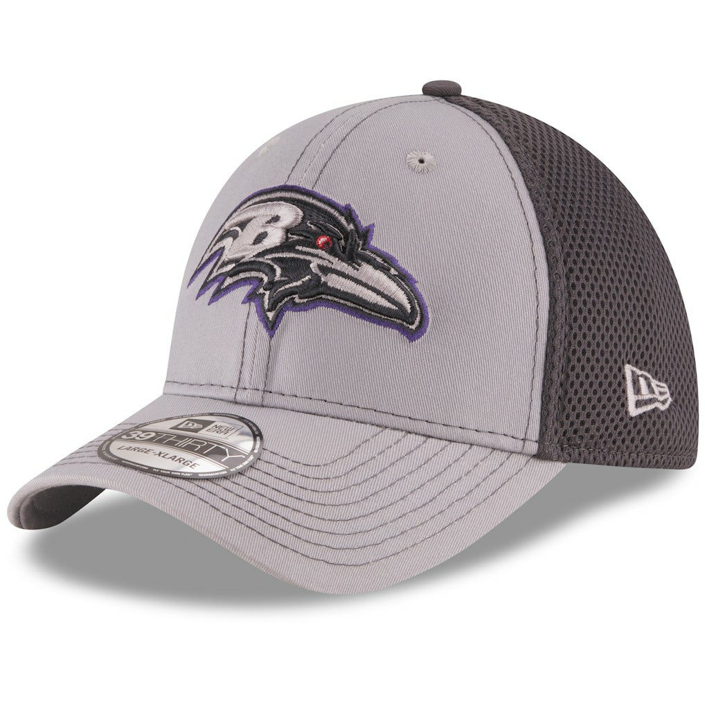 Baltimore Ravens New Era Grayed Out Neo 2 39THIRTY Flex Hat Gray/Graphite