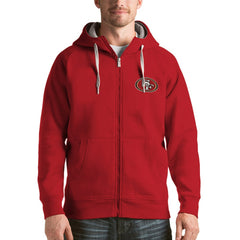 San Francisco 49ers Antigua Victory Full-Zip Hoodie Scarlet