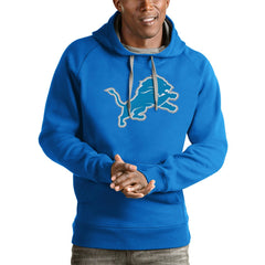 Detroit Lions Antigua Victory Pullover Hoodie Blue