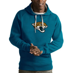 Jacksonville Jaguars Antigua Victory Pullover Hoodie Teal