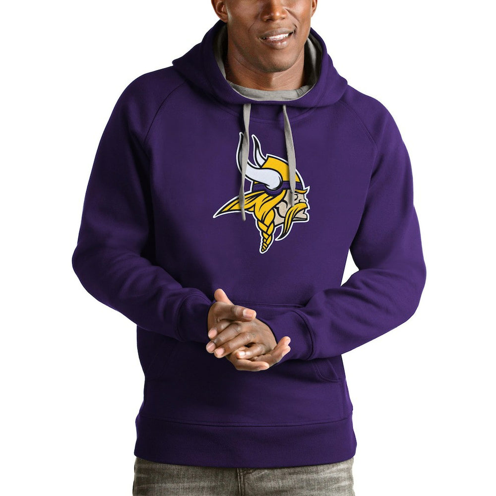 Minnesota Vikings Antigua Victory Pullover Hoodie Purple