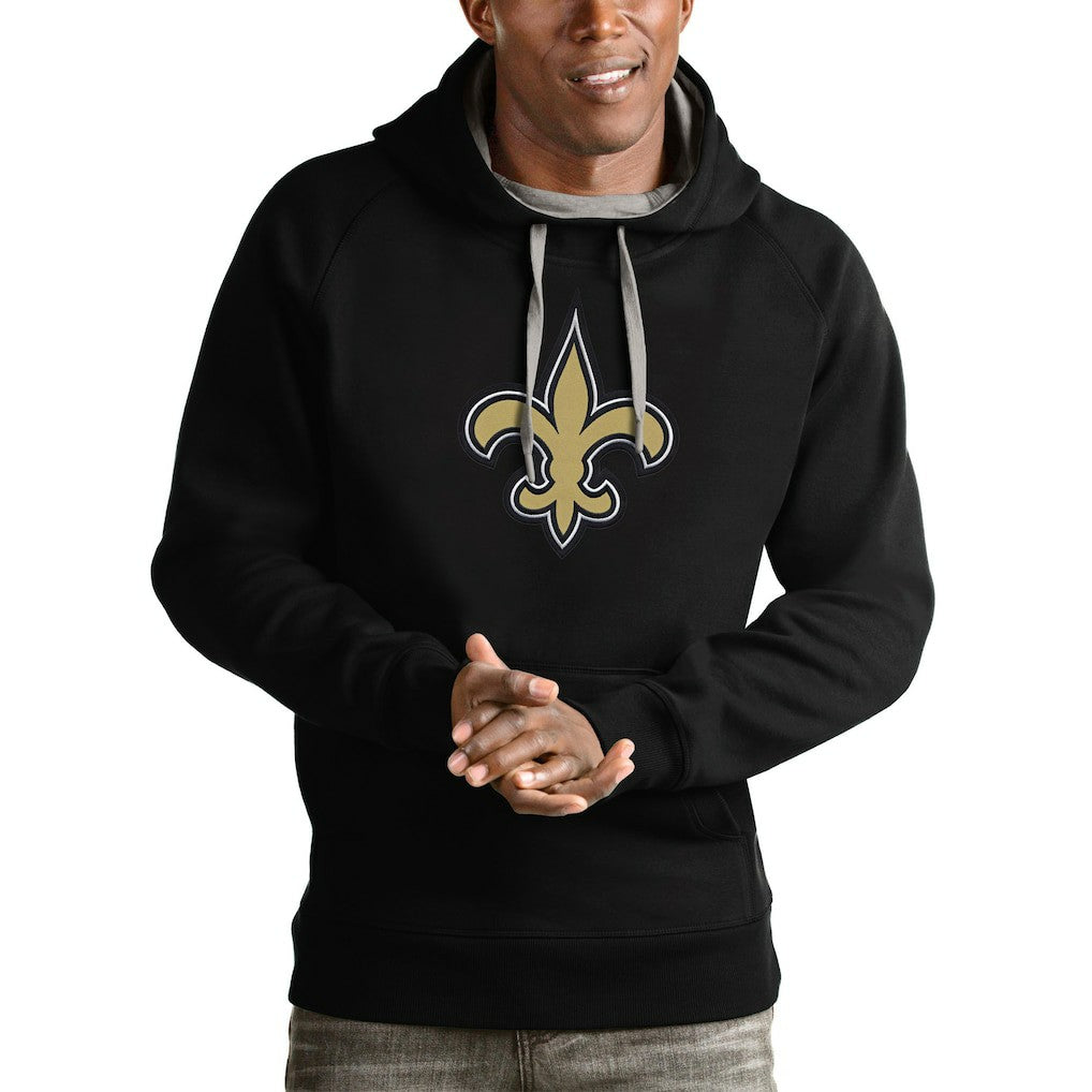 New Orleans Saints Antigua Victory Pullover Hoodie Black