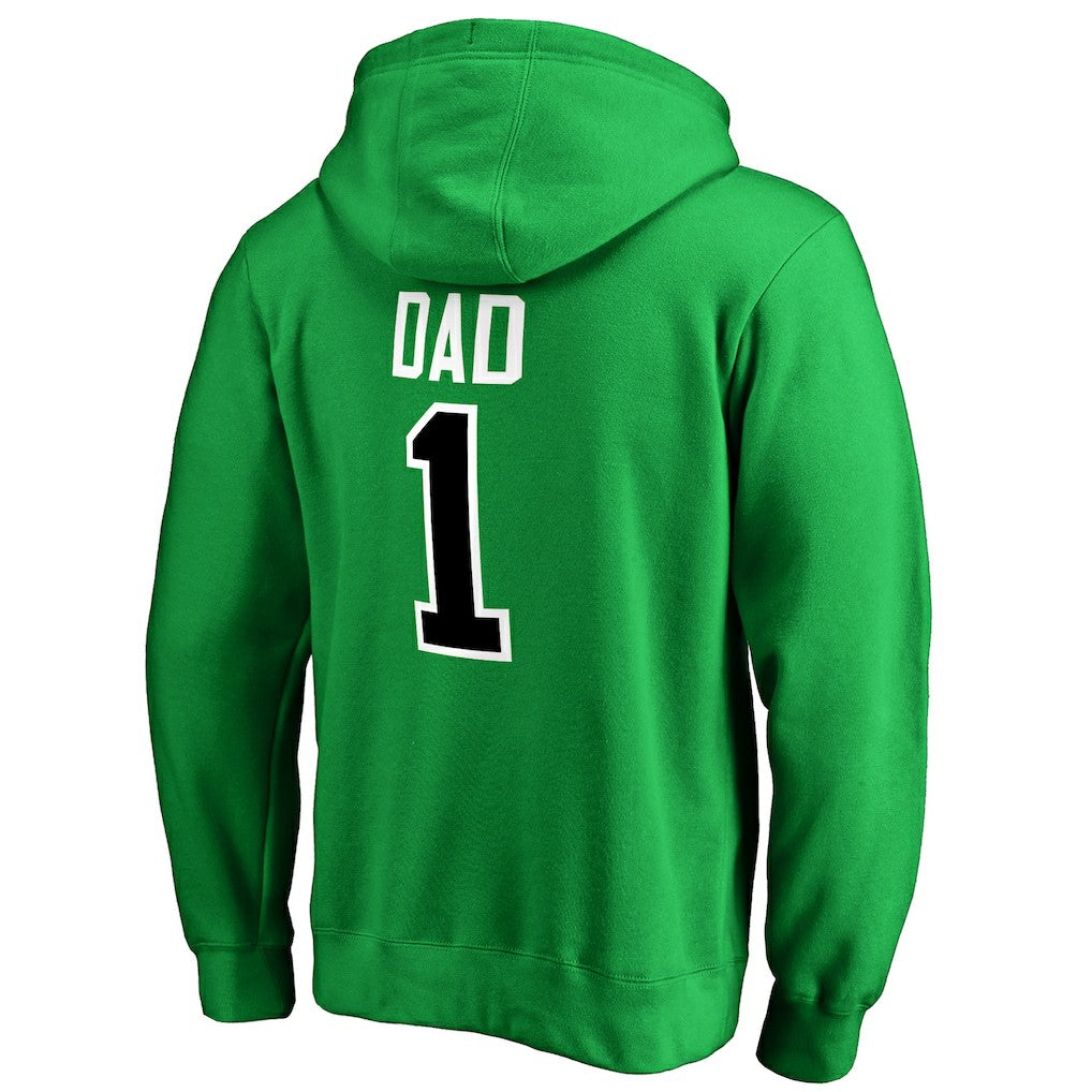 Boston Celtics #1 Dad Pullover Hoodie Kelly Green