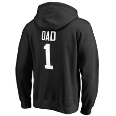 Brooklyn Nets #1 Dad Pullover Hoodie Black