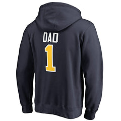 Denver Nuggets #1 Dad Pullover Hoodie Navy