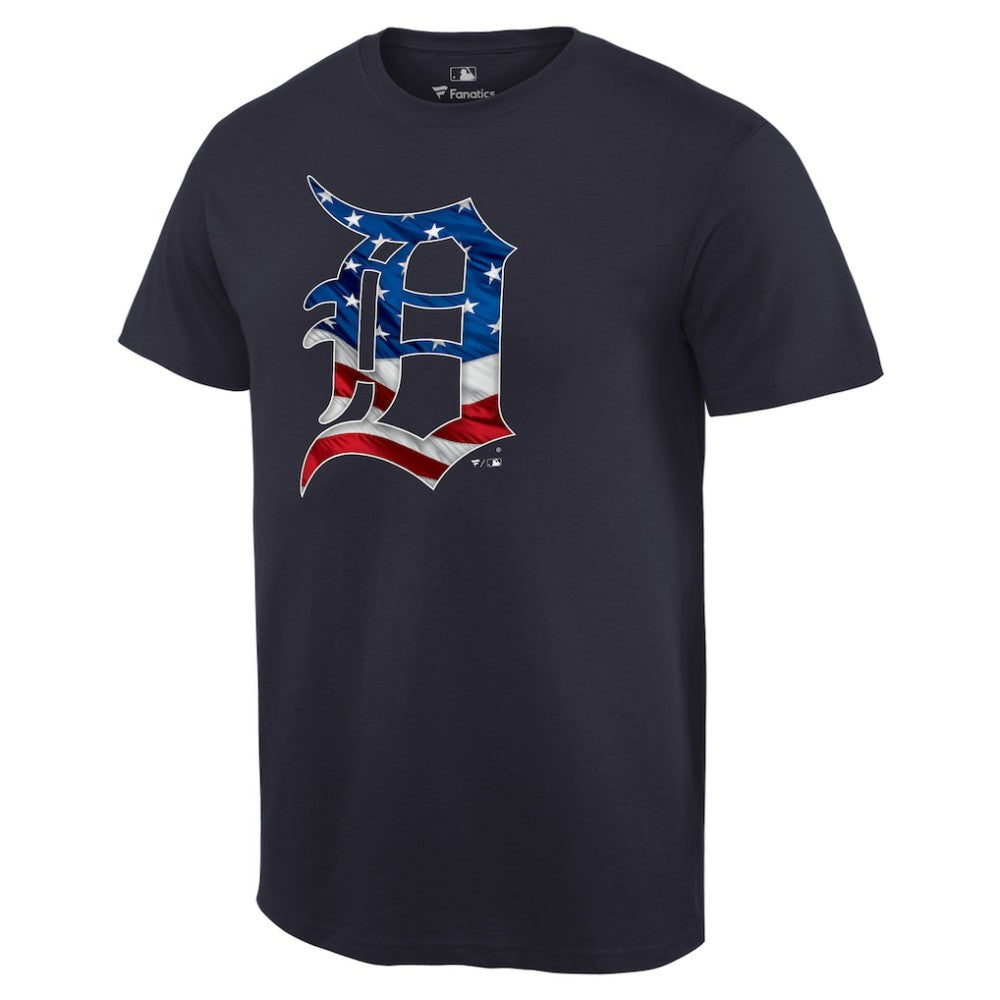 Detroit Tigers Banner Wave T-Shirt - Navy - MLB Sale