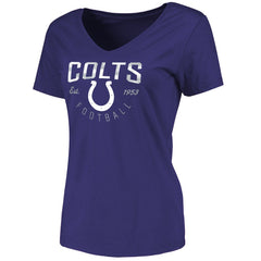 Indianapolis Colts Women's Live For It V-Neck T-Shirt Royal