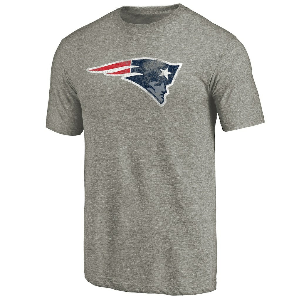 New England Patriots Distressed Team T-Shirt Ash