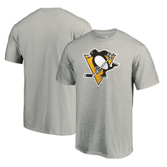 Pittsburgh Penguins Team Primary Logo 2 T-Shirt - Ash - NHL 2484632