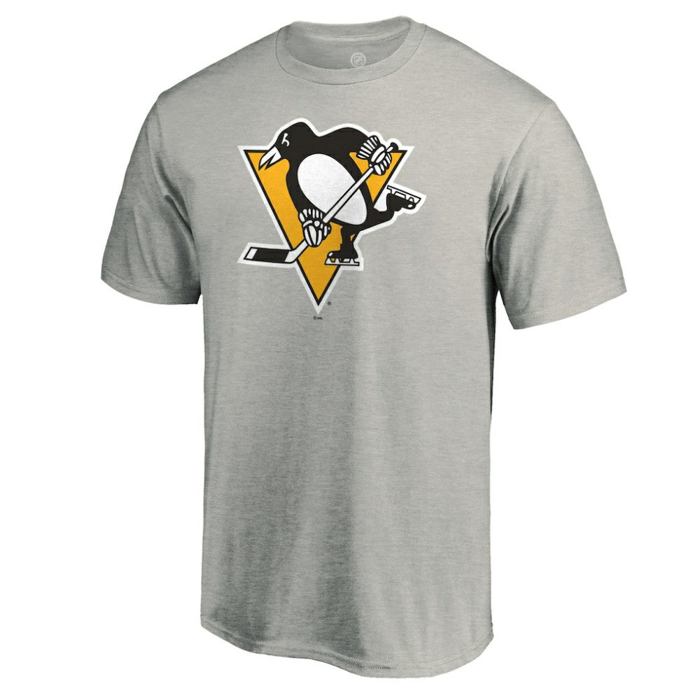 Pittsburgh Penguins Team Primary Logo 2 T-Shirt - Ash - NHL 2484632