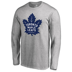 Toronto Maple Leafs Team Primary Logo 2 Long Sleeve T-Shirt - Ash - NHL 2484661