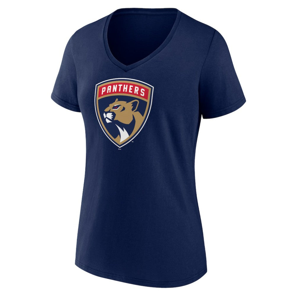 Florida Panthers Women's Primary Logo V-Neck T-Shirt - Navy - NHL 2487521