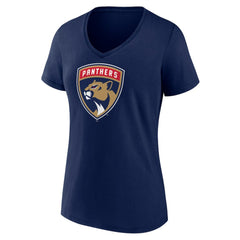 Florida Panthers Women's Primary Logo V-Neck T-Shirt - Navy - NHL 2487521