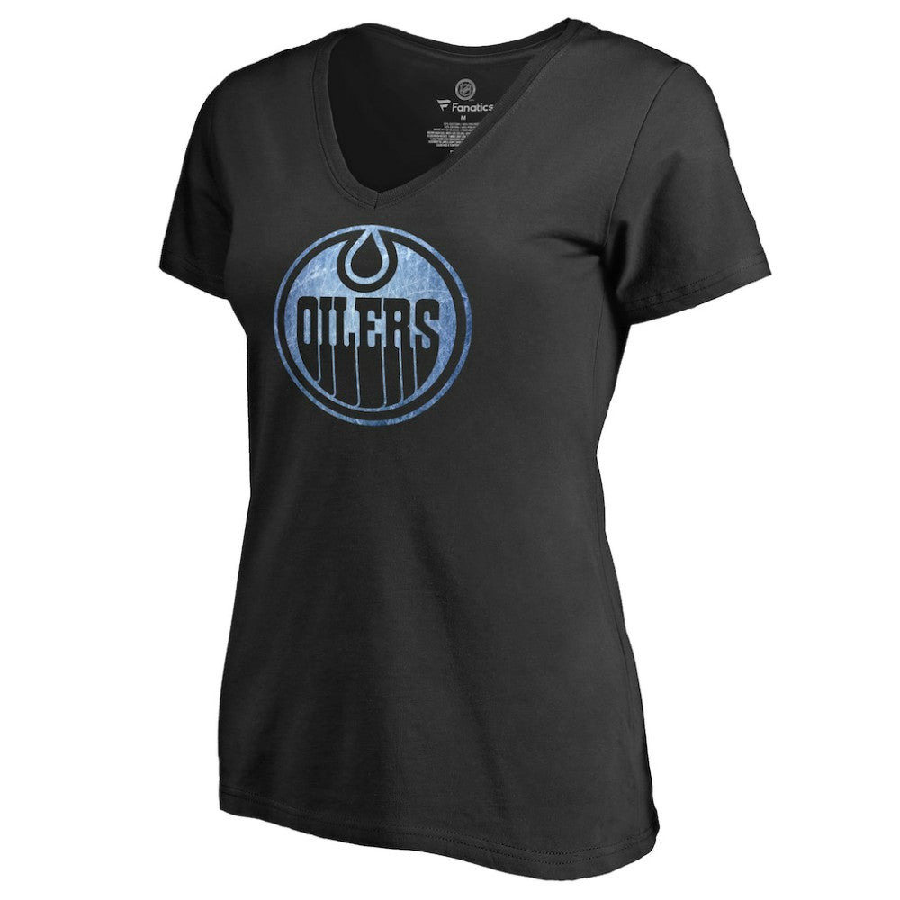 Edmonton Oilers Women's Pond Hockey T-Shirt - Black - NHL 2490556