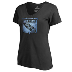 New York Rangers Women's Pond Hockey T-Shirt - Black - NHL 2490564