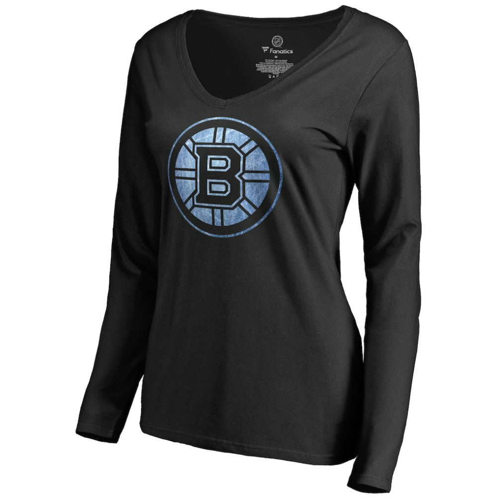 Boston Bruins Women's Pond Hockey Long Sleeve T-Shirt - Black - NHL 2490577