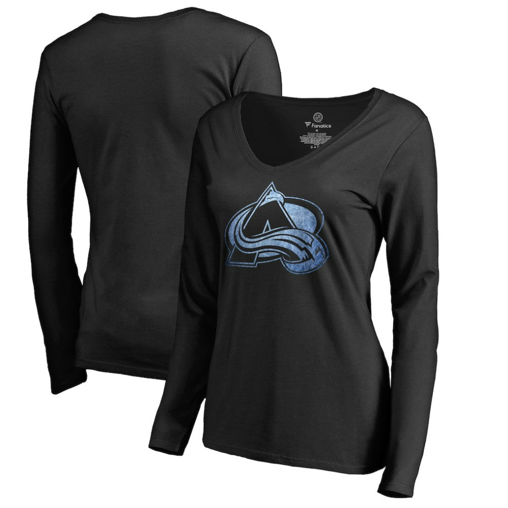 Colorado Avalanche Women's Pond Hockey Long Sleeve T-Shirt - Black - NHL 2490582
