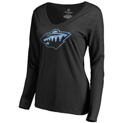 Minnesota Wild Women's Pond Hockey Long Sleeve T-Shirt - Black - NHL 2490589