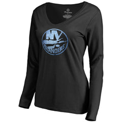 New York Islanders Women's Pond Hockey Long Sleeve T-Shirt - Black - NHL 2490593