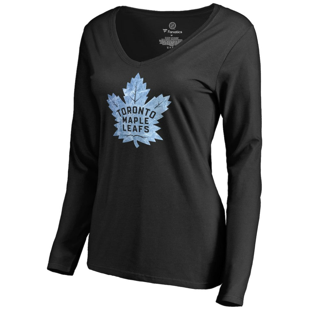 Toronto Maple Leafs Women's Pond Hockey Long Sleeve T-Shirt - Black - NHL 2490601