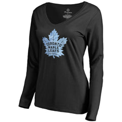 Toronto Maple Leafs Women's Pond Hockey Long Sleeve T-Shirt - Black - NHL 2490601