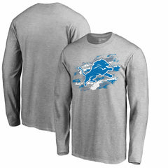 Detroit Lions True Colors Long Sleeve T-Shirt Ash