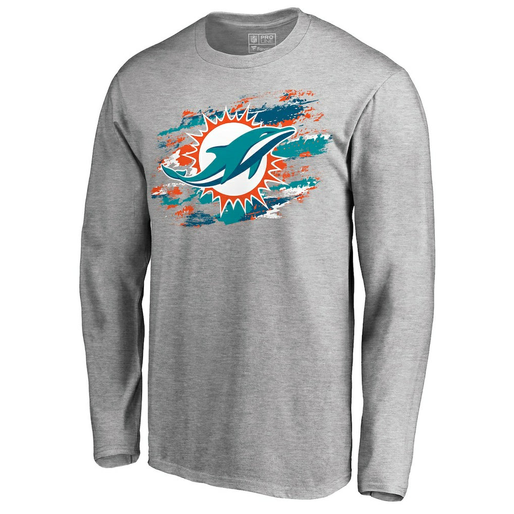 Miami Dolphins True Colors Long Sleeve T-Shirt Ash