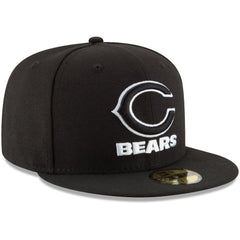 Chicago Bears New Era B-Dub 59FIFTY Fitted Hat Black