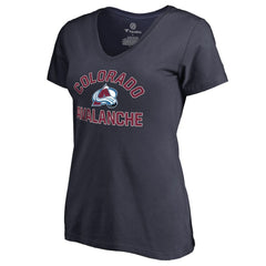 Colorado Avalanche Women's Overtime V-Neck T-Shirt - Navy - NHL 2515975