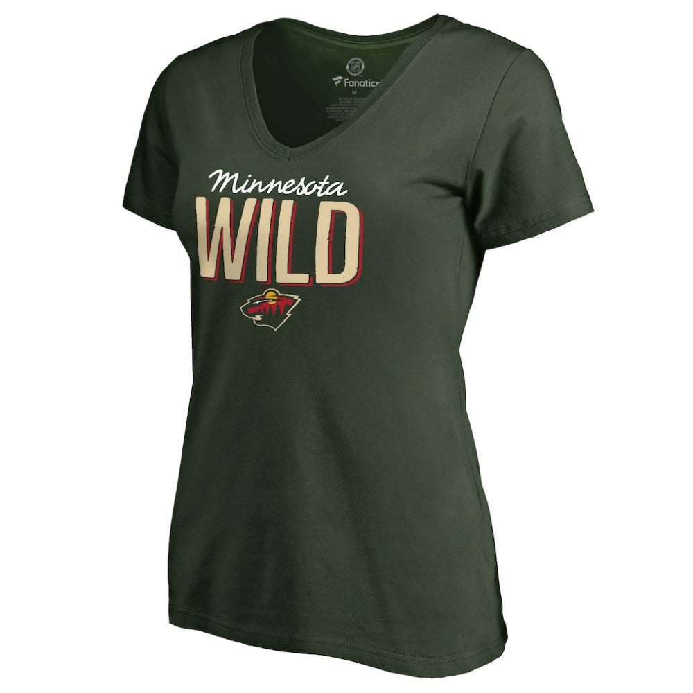 Minnesota Wild Women's Nostalgia T-Shirt - Green - NHL 2516232