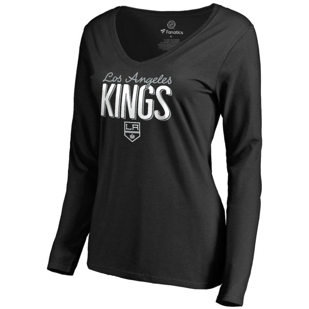 Los Angeles Kings Women's Nostalgia Long Sleeve T-Shirt - Black - NHL 2516261