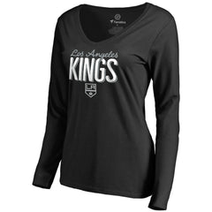 Los Angeles Kings Women's Nostalgia Long Sleeve T-Shirt - Black - NHL 2516261
