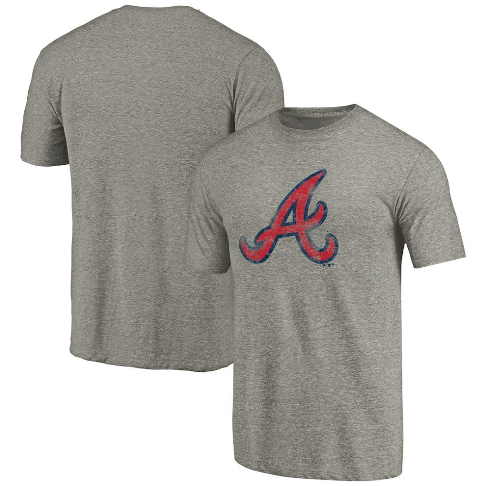 Atlanta Braves Distressed Team 2 Tri-Blend T-Shirt - Ash - MLB Online