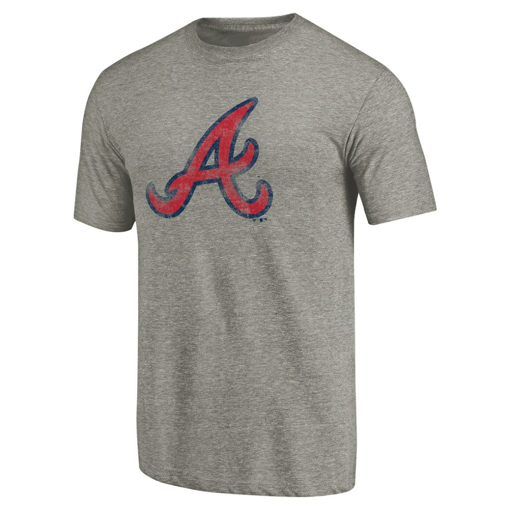 Atlanta Braves Distressed Team 2 Tri-Blend T-Shirt - Ash - MLB Online