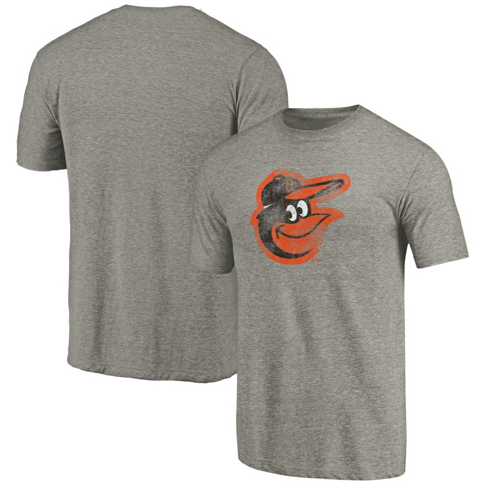 Baltimore Orioles Distressed Team Tri-Blend T-Shirt - Ash - MLB Discount