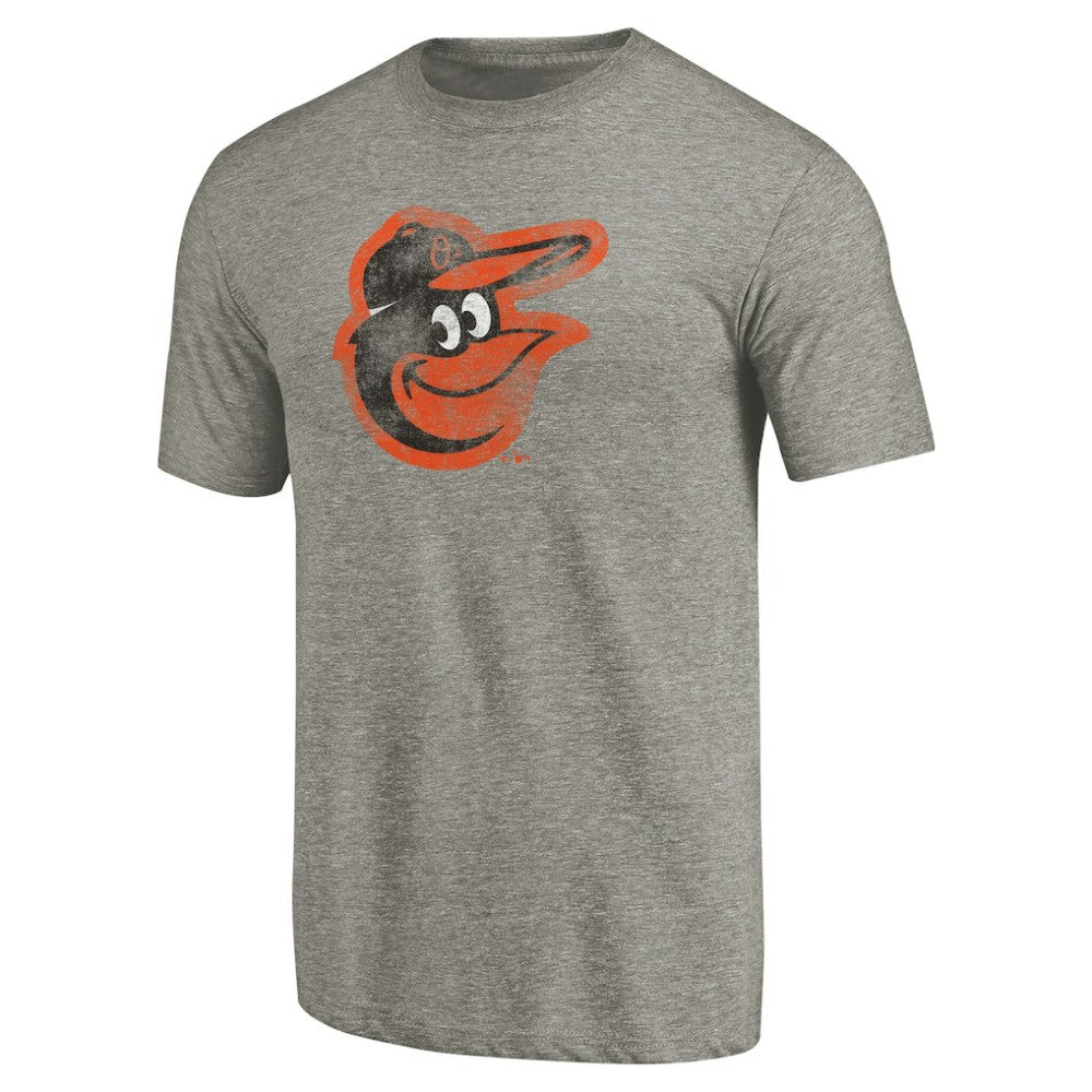Baltimore Orioles Distressed Team Tri-Blend T-Shirt - Ash - MLB Discount