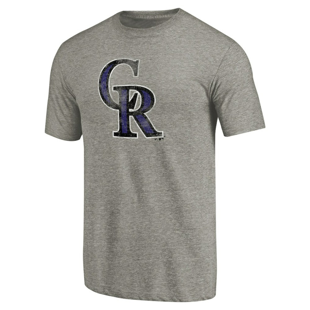 Colorado Rockies Distressed Team Tri-Blend T-Shirt - Ash - MLB Sale
