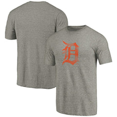 Detroit Tigers Distressed Team Tri-Blend T-Shirt - Ash - MLB Lifestyle