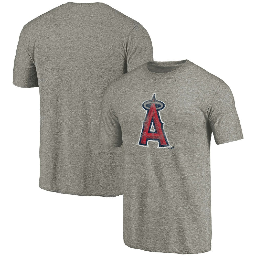 Los Angeles Angels Distressed Team Tri-Blend T-Shirt - Ash - MLB Sale