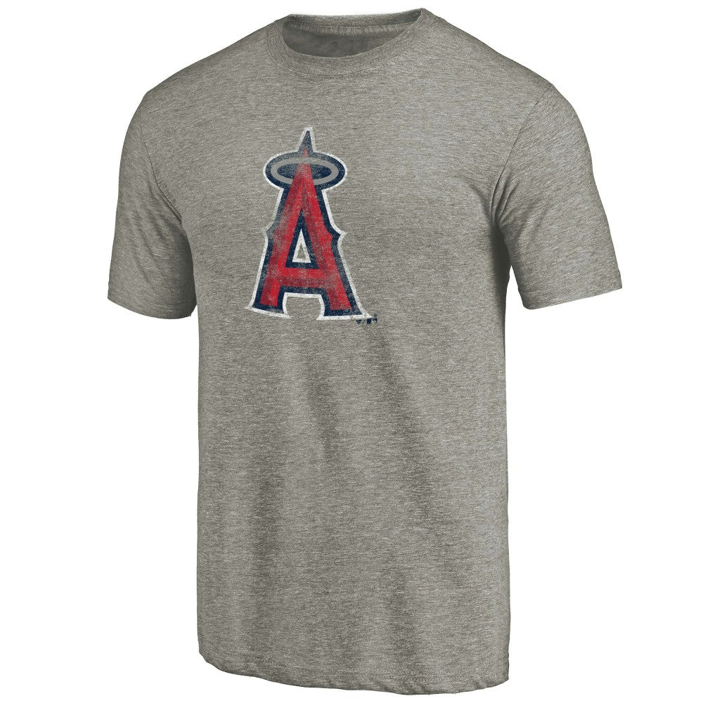 Los Angeles Angels Distressed Team Tri-Blend T-Shirt - Ash - MLB Sale