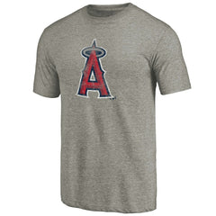 Los Angeles Angels Distressed Team Tri-Blend T-Shirt - Ash - MLB Sale