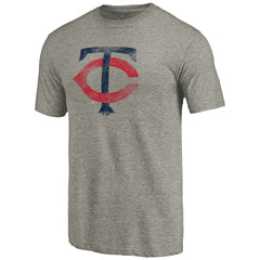 Minnesota Twins Distressed Team Tri-Blend T-Shirt - Ash - MLB Online